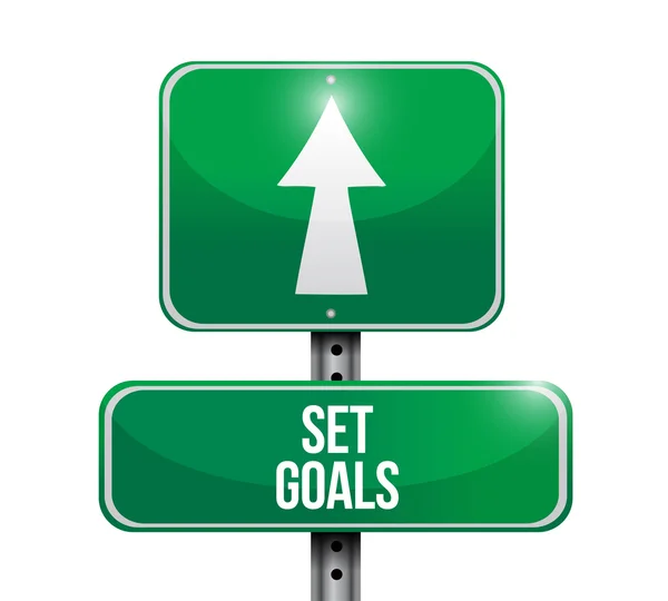 Set goals road sign concept illustration — Stock Photo, Image