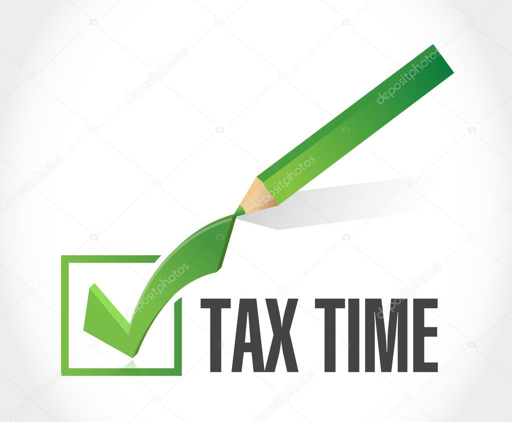 tax time check mark sign illustration design