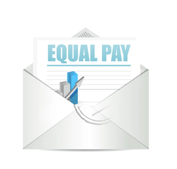 Equal pay mail sign illustration design — Stock Photo, Image