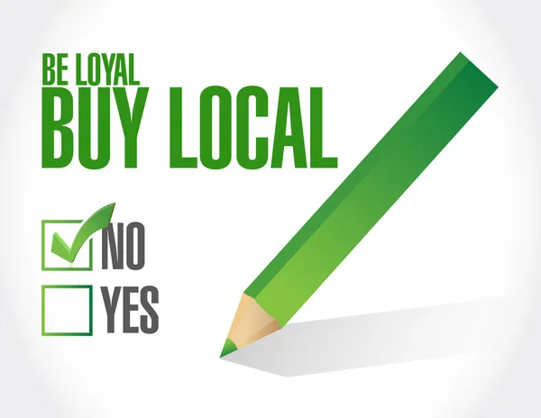 Not buy local button sign illustration design — Stock Photo, Image