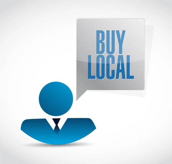 Buy local people sign illustration design — Stock Photo, Image