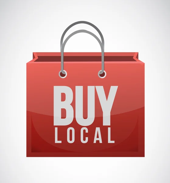 Buy local shopping bag illustration design — Stock Photo, Image