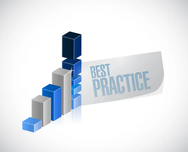 Best practice business graph sign concept — Stock Photo, Image