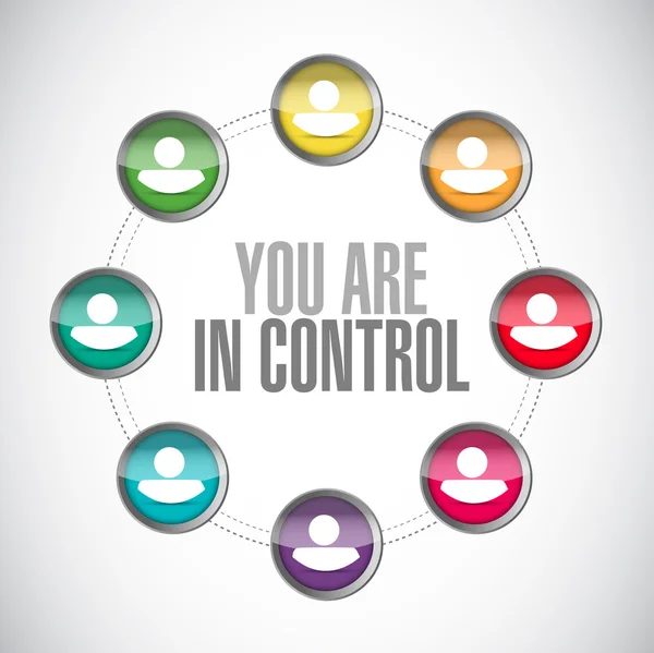 You are in control people diagram sign concept — Stock Photo, Image