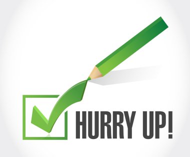 onay işareti işareti illüstrasyon kadar acele