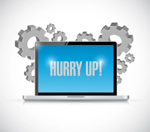 Hurry up computer sign illustration — Stock Photo, Image
