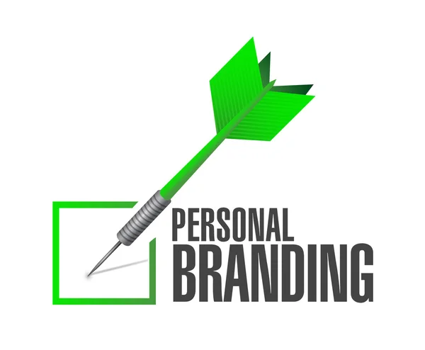 Personal branding approval check sign — Stock Photo, Image