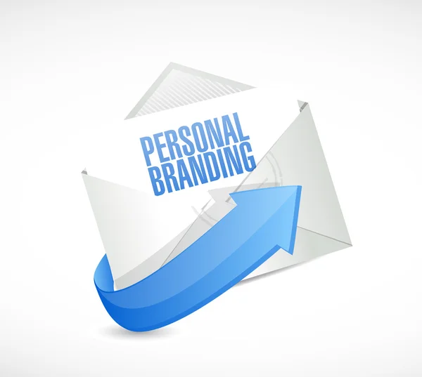 Personal branding mail sign illustration — Stock Photo, Image