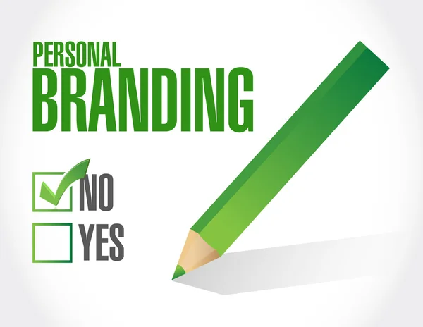 No personal branding sign illustration — Stock Photo, Image