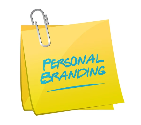 Personal branding memo post sign — Stock Photo, Image