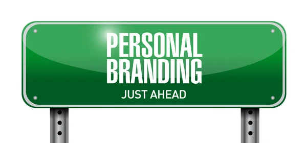 Personal branding road sign illustration design — Stock Photo, Image