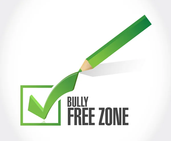 Bully free zone check mark sign — Stock Photo, Image