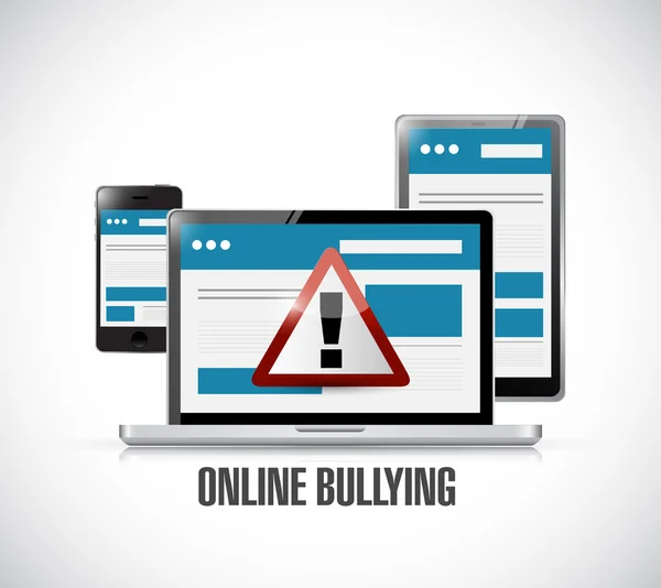 Online bullying web warning concept — Stock Photo, Image