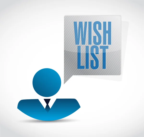 Wish list avatar sign concept illustration — Stock Photo, Image