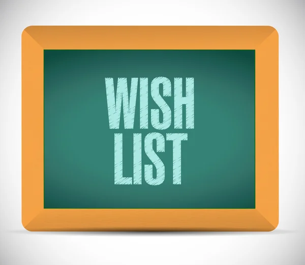Wish list board sign concept illustration design — Stock Photo, Image