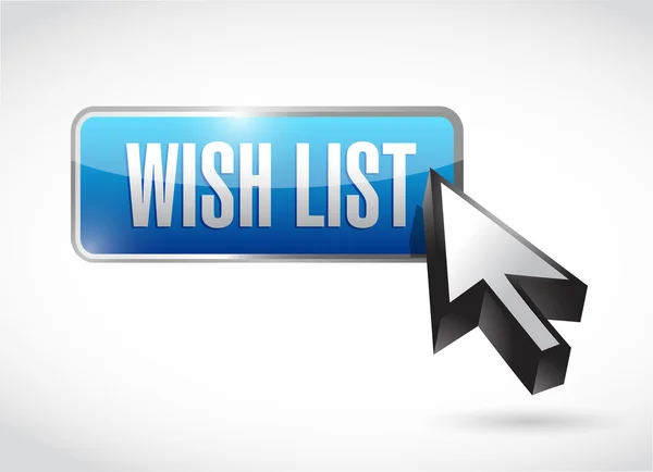 Lista życzeń przycisk znak ilustracja koncepcja — Zdjęcie stockowe
