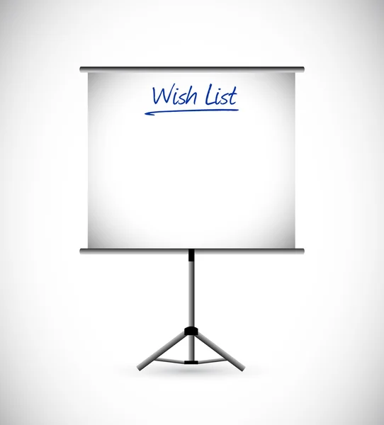 Wish list presentation sign concept — Stock Photo, Image