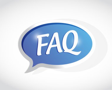 SSS mesaj işareti illüstrasyon tasarımı