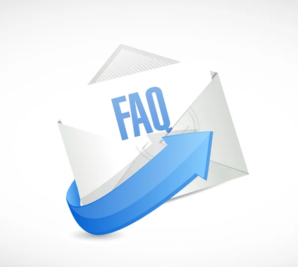 FAQ mail tecken illustration design — Stockfoto