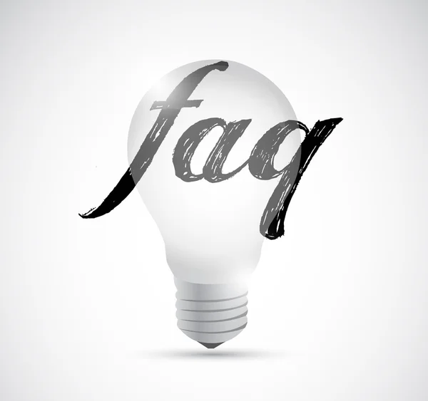 FAQ gloeilamp teken afbeelding ontwerp — Stockfoto