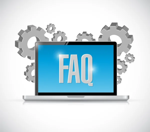 FAQ komputer technologii znak ilustracja — Zdjęcie stockowe