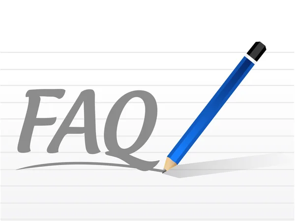 Faq messaggio segno illustrazione design — Foto Stock