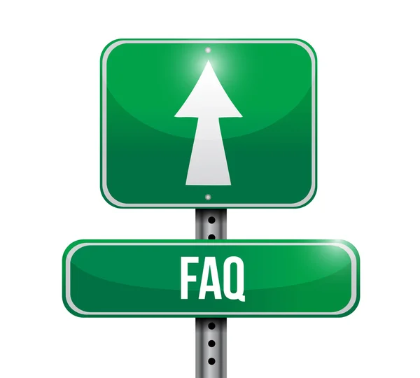 Faq road sign ilustração design — Fotografia de Stock