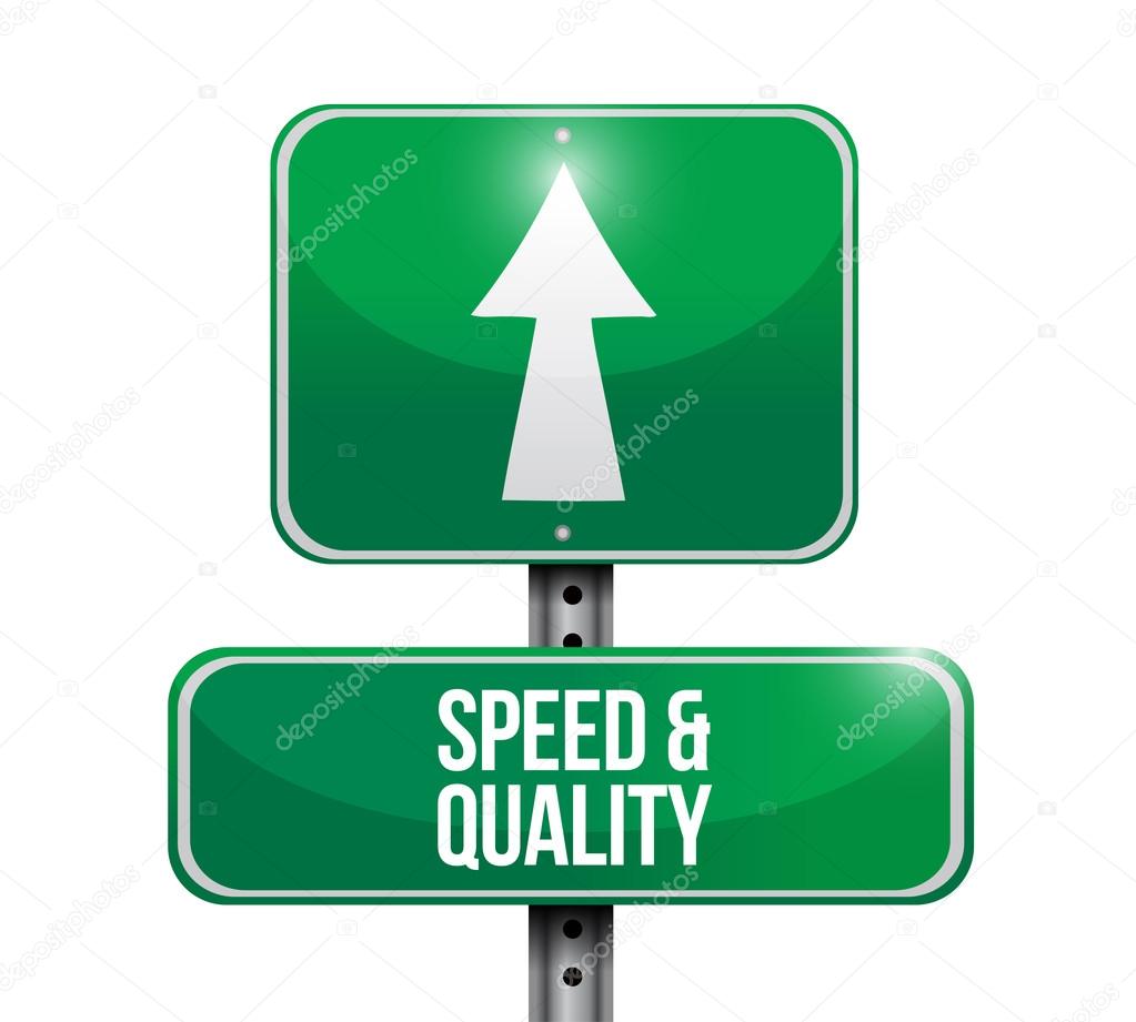 speed and quality road sign illustration