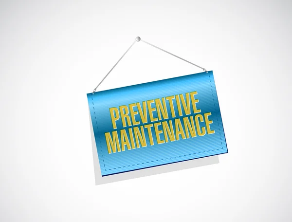 Preventive maintenance banner sign concept — Stock Photo, Image