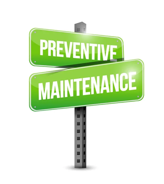 Preventive maintenance street sign — Stock Photo, Image