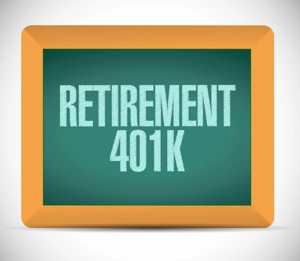 Retraite 401k panneau signe concept — Photo