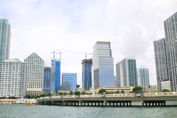 Miami, Florida panoramę z Brickell — Zdjęcie stockowe