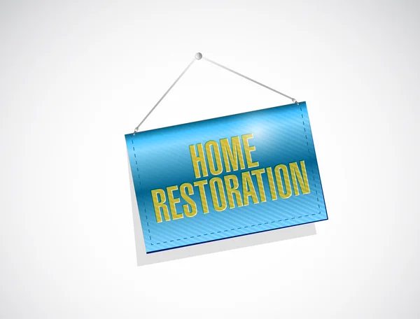 Home restoration banner sign illustration design — Stock Photo, Image