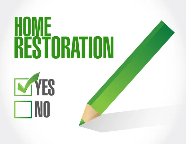 Home restoration check approval sign — Stock Photo, Image