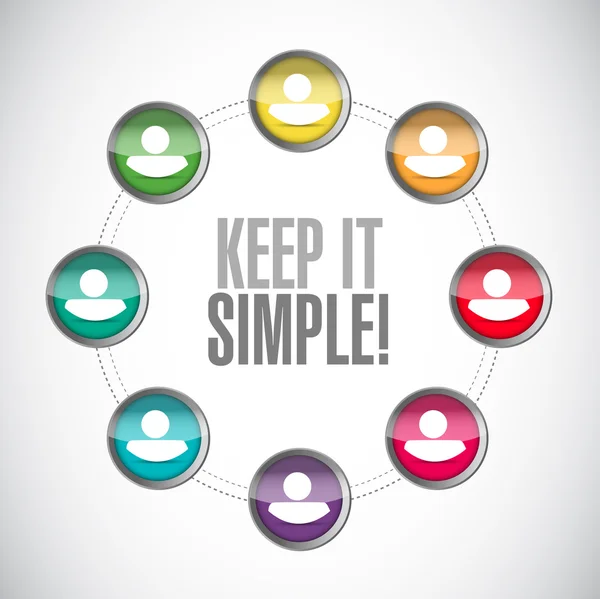 Keep it simple people diagram sign illustration — Stock Photo, Image