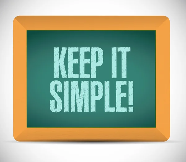 Keep it simple board sign illustration — Stock Photo, Image