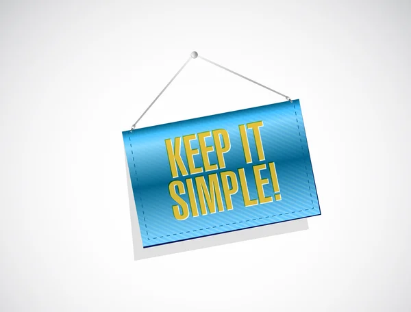 Keep it simple banner sign illustration — Stock Photo, Image