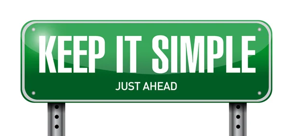 Keep it simple street sign illustration design — Stock Photo, Image