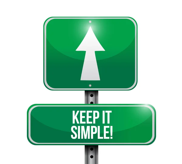 Keep it simple road sign illustration — Stock Photo, Image