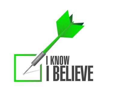 I Know I believe check dart sign clipart