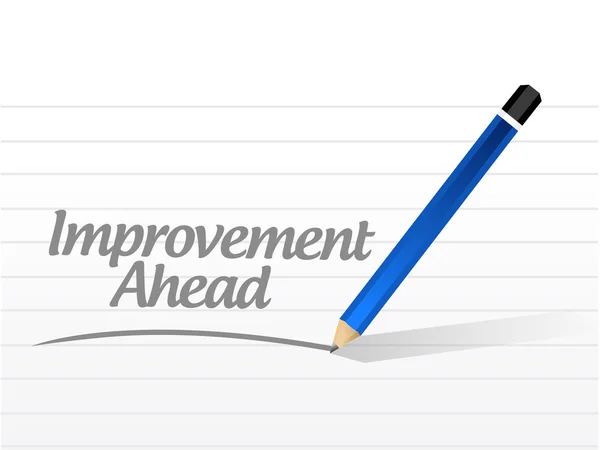 Improvement ahead message sign — Stock Photo, Image