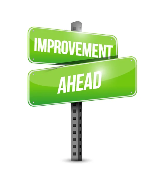 Improvement ahead street sign — Stock Photo, Image