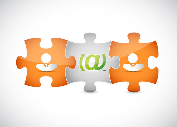 кусочки пазла электронной почты
