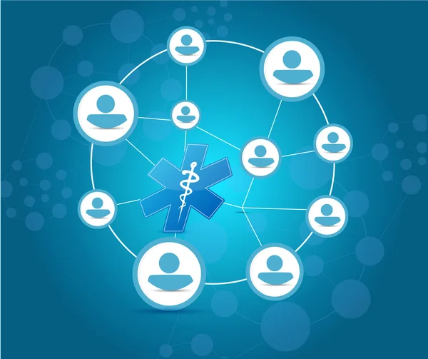 Medizinisches Netzwerk und Kommunikationskonzept — Stockfoto