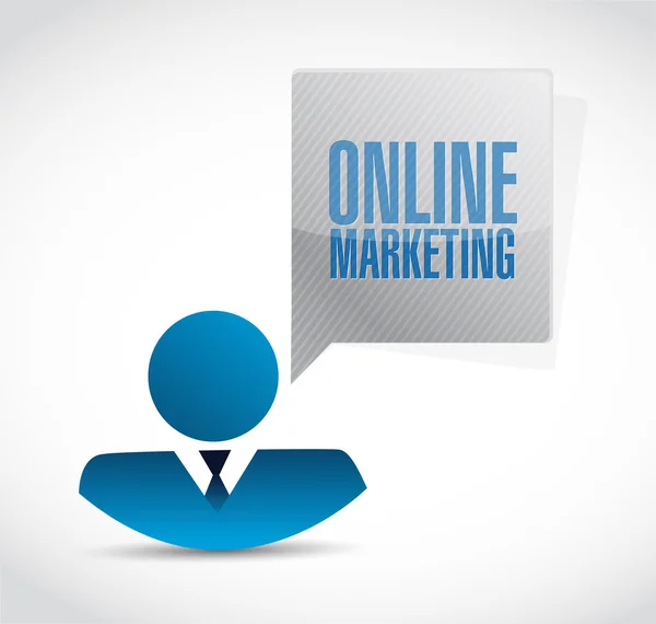 Online marketing business avatar sign — Stock Photo, Image