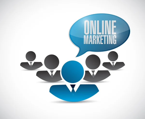 Online marketing teamwork sign — Stock Photo, Image