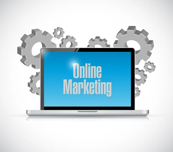 Signe de technologie de marketing en ligne — Photo