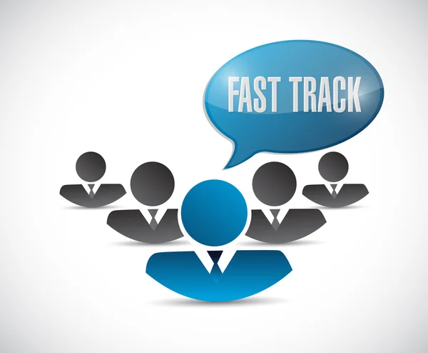 Fast track team teken concept — Stockfoto
