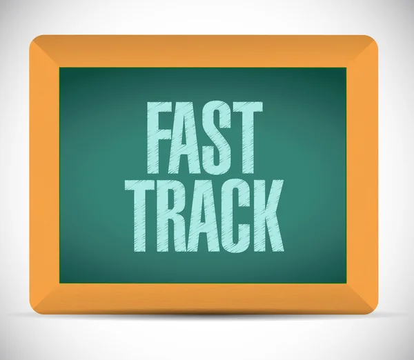 Concetto di cartello fast track — Foto Stock