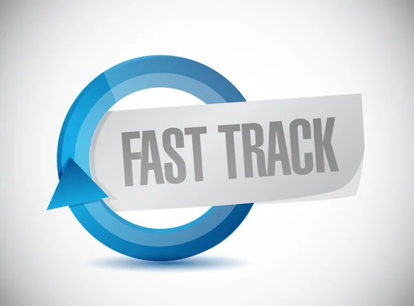 Fast track cyclus teken concept illustratie ontwerpen — Stockfoto